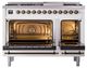 Ilve® Nostalgie II Noblesse 48'' Custom RAL Color Pro Style Dual Fuel Range with Burnished Trim-2