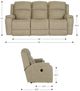 La-Z-Boy® Dorian Mocha Leather Manual Reclining Sofa-2