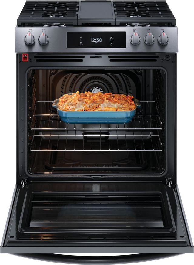 Frigidaire Gallery® 30" Smudge-Proof® Black Stainless Steel Slide In Gas Range-2