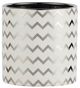 A & B Home Silver/White Zigzag Planter-0