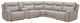 Signature Design by Ashley® Gravier 6-Piece Gray Power Reclining L-Shape Sectional with Storage Console-0