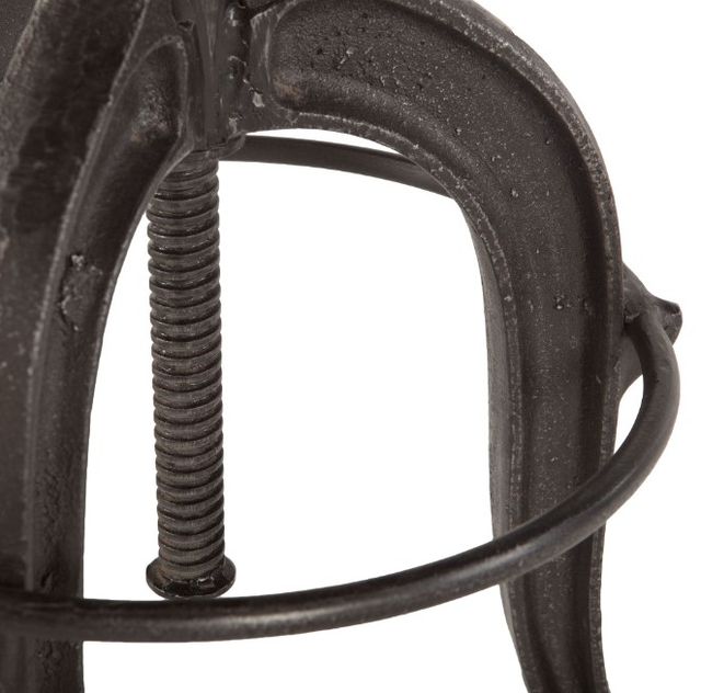 Home Trends & Design Industrial Teak Natural Patina Adjustable Stool-2