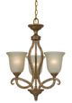 Cal® Lighting & Accessories Emmett Iron 3-Light Golden Chandelier-0
