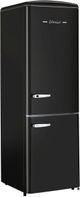 Unique® Appliances Classic Retro 12 Cu. Ft. Black Counter Depth Bottom Freezer Refrigerator-1