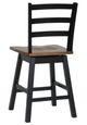 Signature Design by Ashley® Wildenauer Black/Brown Swivel Stool-4