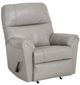 Franklin™ Harvey Capricorn Silver Leather Manual Rocker Recliner-0