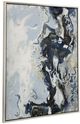 A & B Home Blue/White Cerulean Seas Framed Hand-Painted Wall Art-0