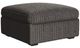 Elements International Esprit Grand Cord Charcoal Ottoman-0