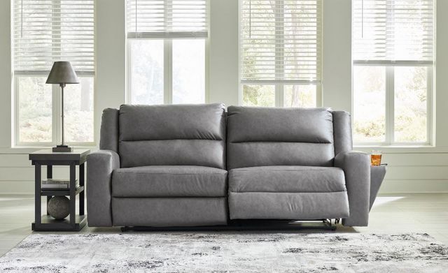 Benchcraft® Brixworth Slate Manual Reclining Sofa-5