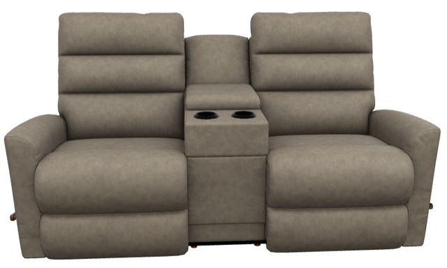 La-Z-Boy® Liam Mushroom Manual Wall Reclining Loveseat with Console-1