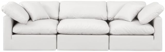 Meridian Furniture Indulge 3-Piece Cream 105" Sofa-1