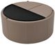 Palliser® Furniture Customizable Mingle Round Medium Storage Ottoman with Table-2