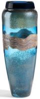 Giftcraft Blue/Gold Large Glass Vase-0