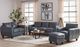 Leather Italia™ Georgetowne Traverse Blue Sofa-2