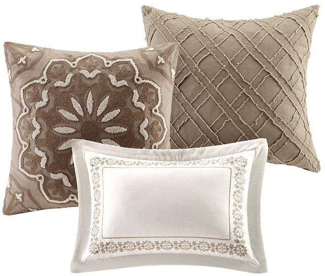 Olliix by Madison Park Signature Sophia Ivory King Comforter Set-2