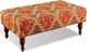 Campio Furniture Legacy Leather Exton Brown/Orange Ottoman-0