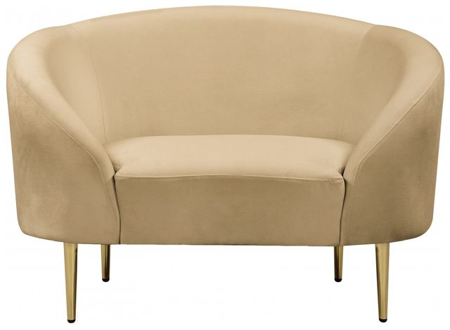 Meridian Furniture Ritz Camel Velvet Chair-1