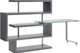 ACME Furniture Buck II Chrome/Clear/Gray High Gloss Writing Desk with Bookshelf-1