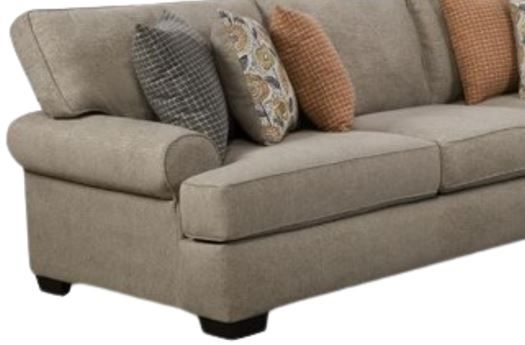Corinthian Furniture Marlon 3-Piece Dove L-Shape Sectional -1