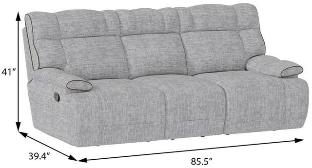 Emerald Home Grayson Gray Manual Reclining Sofa-2