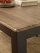 Furniture of America® Marshall Rustic Oak Dining Table with Black Base-1