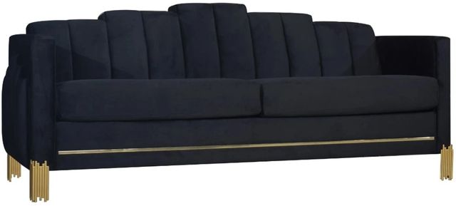 New Classic® Home Furnishings Empire Midnight Black Sofa-0