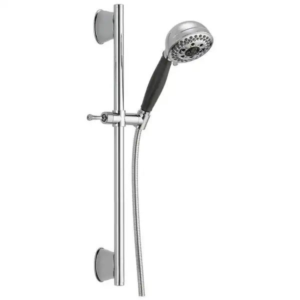Delta Universal Showering Chrome H2Okinetic® 5-Setting Slide Bar Hand Shower-0