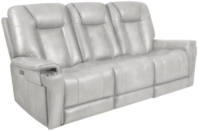 BarcaLounger® Sanibel Rainer Dove Leather Power Reclining Sofa-0