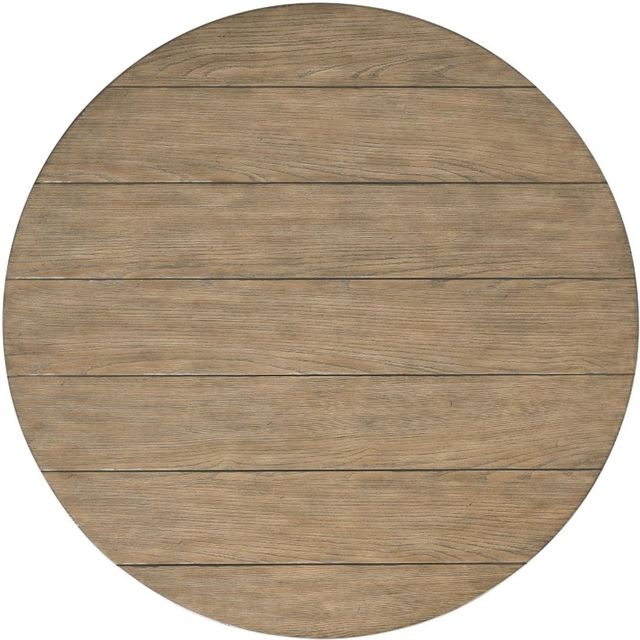 Riverside Furniture Barrington Antique Oak Round Coffee Table with Matte Black Base-2
