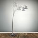 Crown Mark Raindrop Pewter Arc Floor Lamp-1