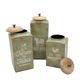 A & B Home 3-Piece Sage Green Canister Set-0