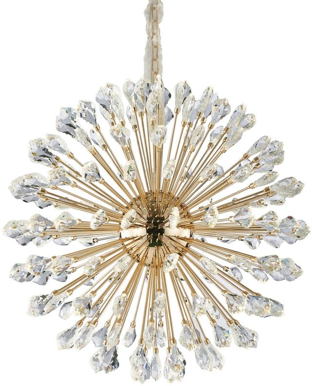 Michael Amini® Solara Clear/Gold Large Round LED Chandelier-0