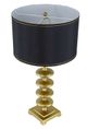 A & B Home Black/Gold Table Lamp with Contemporary Disc Design-1