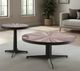 Armen Living Beka 2-Piece Maroon Top Coffee Table Set with Black Base-1