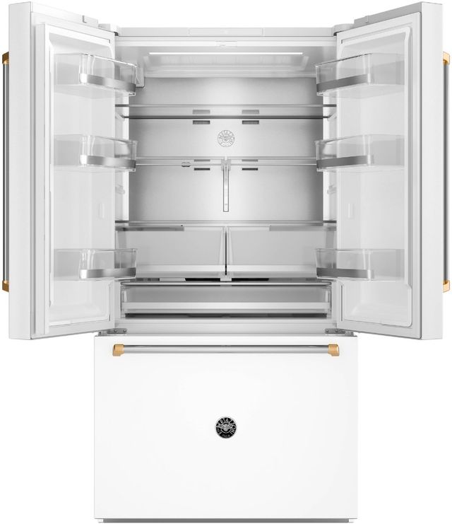 Bertazzoni Master Series 36” 26.2 Cu. Ft. White Counter-Depth French-Door Refrigerator-1