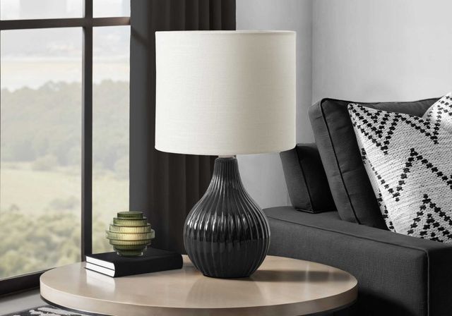 Monarch Specialties Inc. Black Resin Table Lamp -2