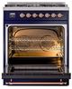 Ilve® Nostalgie II Series 30" Midnight Blue Pro Style Dual Fuel Range-2