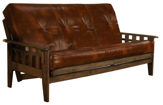 Kodiak Furniture Tucson Oregon Trail Saddle/Rustic Walnut Full Futon with Mattress-0