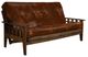 Kodiak Furniture Tucson Oregon Trail Saddle/Rustic Walnut Full Futon with Mattress-0