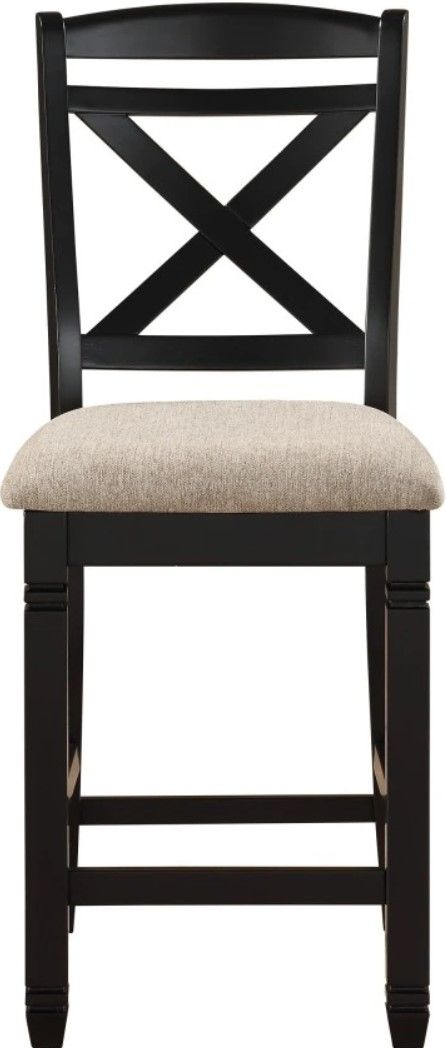 Homelegance® Baywater Black Counter Height Chair-2