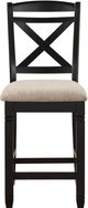 Homelegance® Baywater Black Counter Height Chair-2