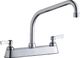 Elkay Chrome 8" Centerset Exposed Deck Faucet with 10" High Arc Spout and 2" Lever Handles-0