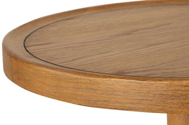 Magnussen Home® Lindon Belgian Wheat Round Pedestal Accent End Table-3