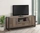 Mazin Furniture Dogue Brown/Gunmetal 63" TV Stand-3
