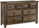 Vaughan-Bassett Maple Road Maple Syrup Triple Dresser-0