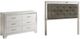 Signature Design by Ashley® Lonnix 2-Piece Silver Queen Upholstered Panel Headboard Bed Set-0