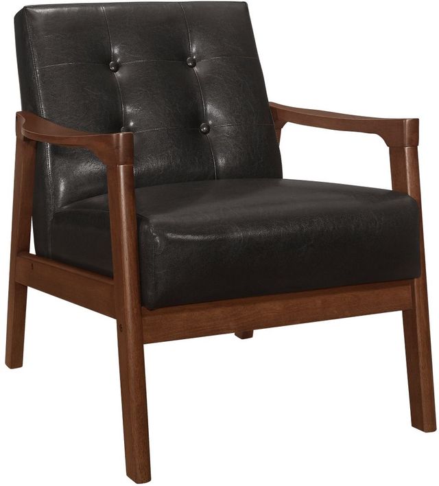 Mazin Furniture Alby Dark Brown Upholstered Accent Chair-0