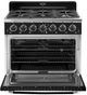 Unique® Appliances Classic Retro 36" Midnight Black Pro Style Gas Range-1