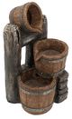A & B Home Brown/Gray 3-Tier Outdoor Decorative Bucket Fountain-1