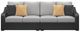 Signature Design by Ashley® Beachcroft 5-Piece Black/Light Gray Fabric/Natural Materials L-Shape Outdoor Sectional-4